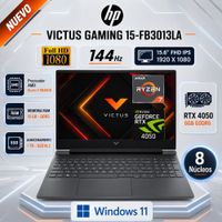 Laptop Gamer HP Victus 15.6  FHD 144Hz Ryzen 7 8845HS 16GB DDR5 1TB SSD RTX 4050 6GB 15-FB3013LA