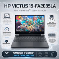 Laptop Gamer HP Victus 15.6 FHD 144Hz Core i5-13420H 8GB DDR4 512GB SSD RTX 3050 6GB 15-fa2035la