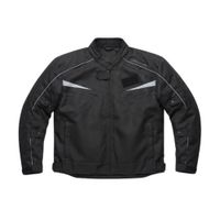 Casaca Impermeable para Motociclista Negro con Protecciones, Cintas Reflectivas KRATOZ Talla L