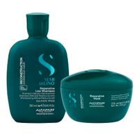 Shampoo Reparador Sin Sal 250ml y Mascarilla Alfaparf Reconstruction