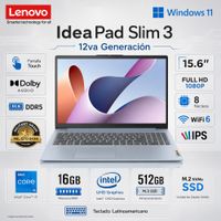 Laptop Lenovo IdeaPad Slim 3 15.6 FHD IPS Touch Core i5-12450H 16GB 512GB SSD Intel UHD 83ER00NKLM