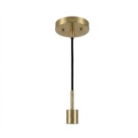 Lámpara Colgante Vintage Color Oro Canopla D12cm 1.2 Metros Largo -No Incluye Foco