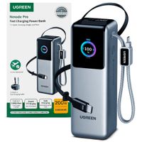 Power Bank Ugreen 200W 25000 mAh PB728 Nexode Pro 4 en 1 Cable Integrado