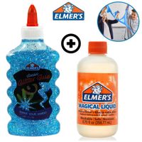 Pack Haz Slime Glitter Glow Azul