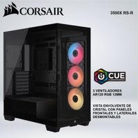 CASE CORSAIR 3500X RS-R VENTILADORES AR120 RGB PANELES FRONTALES DE CRISTAL
