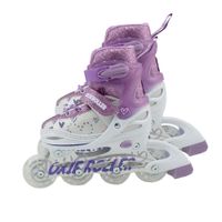 Patines lineal para niña oxie roller ajustable S 31-34 oxie pro morado blanco