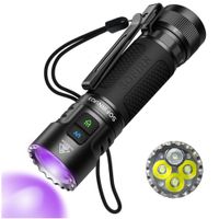 Linterna Detector Billetes UV 365nm USB C 3300 Lúmenes