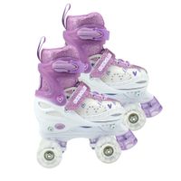 Patines oxie roller para niña ajustable S 31-34 oxie pro morado blanco