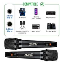 Micrófono Inalámbrico Baihuo City De Mano Recargable Con Receptor USB Y Pantalla Digital