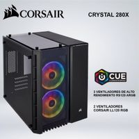 CASE CORSAIR MINI TOWER CRYSTAL 280X RGB CON CRISTAL TEMPLADO NEGRO