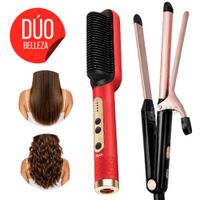 Dúo RAF Cepillo Alisador Y 2 En 1 Rizadora Y Planchador De Cabello