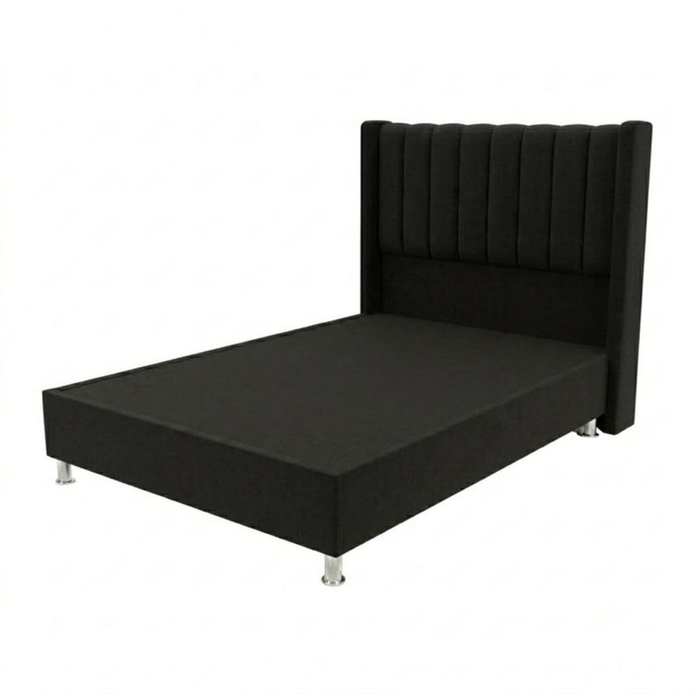 Cama Box Tarima Atlas Apanelada con Cabecera Alta