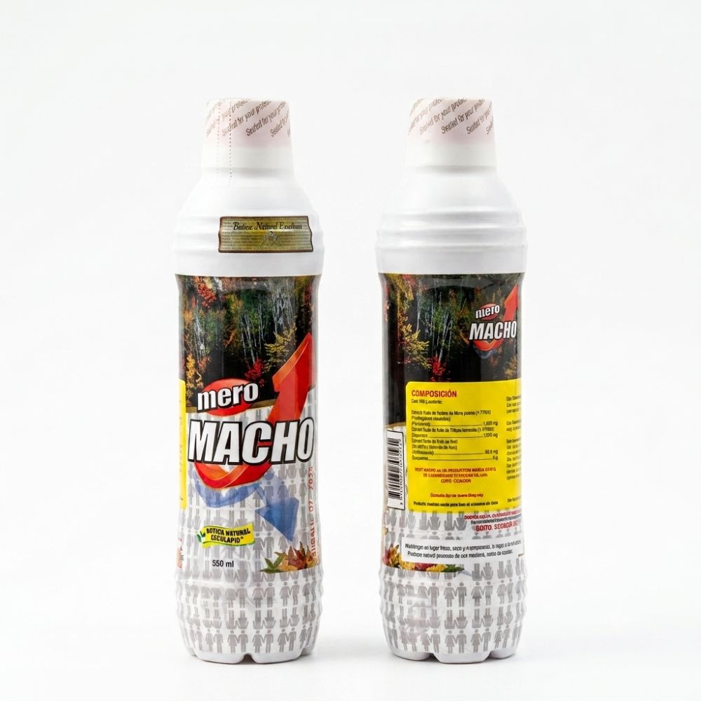 Mero Macho Jarabe Energizante Suplemento Natural Premium 550 ml