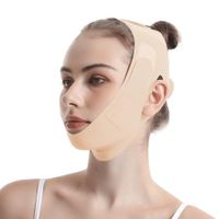 Faja Facial Mentonera Ajuste Lateral Genérico control doble mentón papada Beige