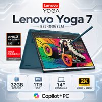 Laptop Lenovo Yoga 7 2 en 1 14AKP10 Ryzen AI 7 350 32GB RAM 1TB SSD 14 OLED 2.8K Touch 83JR006YLM