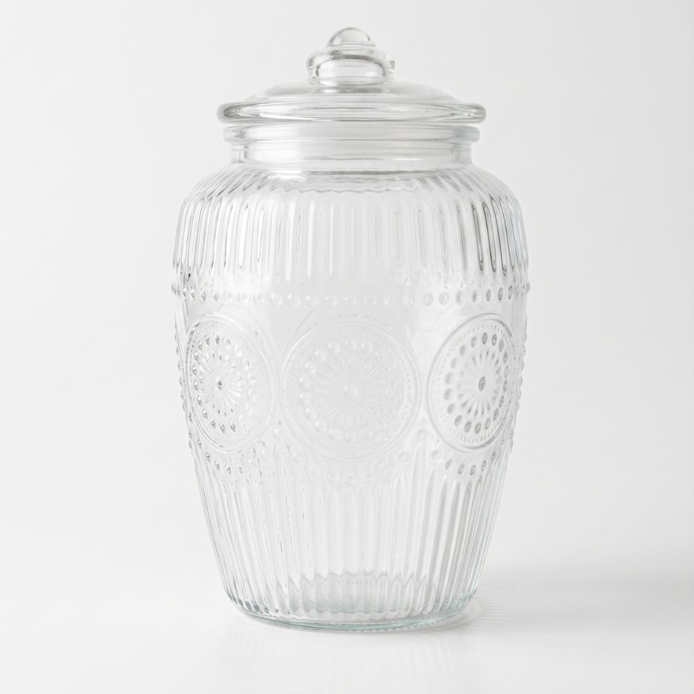 Contenedor Canister de Vidrio Labrado con Tapa Hermética Burkingan II 2000 ml