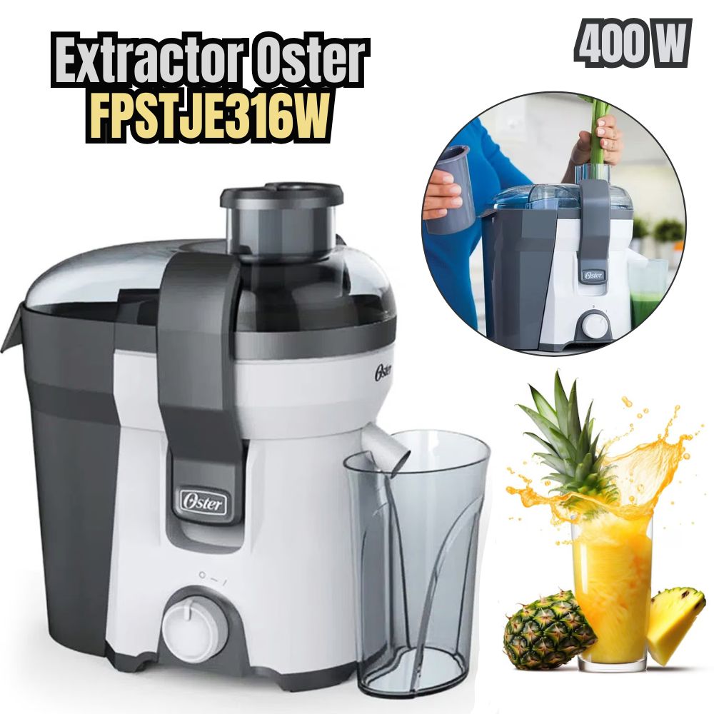 Extractor de Jugos Oster 400 watts FPSTJE316W - Plomo