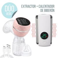 Dúo Extractor De Leche Recargable Y Calentador De Biberón Portátil USB
