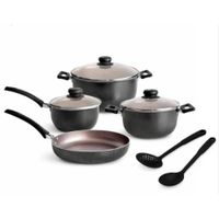Juego de Ollas Essential Negro 9 piezas