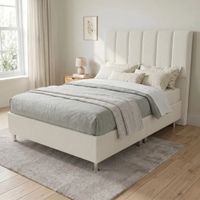Cama Box Tarima Essenza + Cabecera Malva Queen - Blanco