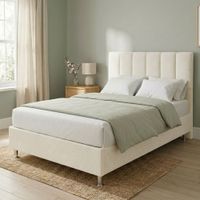 Cama Box Tarima Essenza + Cabecera Malva 2 Plazas - Blanco