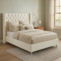 Cama Box Tarima Essenza + Cabecera Nordic 1.5 Plazas - Blanco
