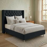 Cama Box Tarima Essenza + Cabecera Nordic 1.5 Plazas - Negro