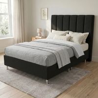 Cama Box Tarima Essenza + Cabecera Malva Queen - Negro
