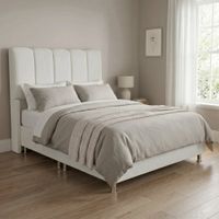 Cama Box Tarima Essenza + Cabecera Nube King - Blanco