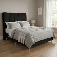 Cama Box Tarima Essenza + Cabecera Nube King - Negro