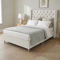 Cama Box Tarima Essenza + Cabecera Nordic King - Blanco