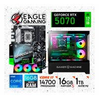 PC Gamer Core i7 14700 RTX 5070 12GB - RAM 16GB DDR5 - SSD 1TB - LIQUIDA de 14va Generación