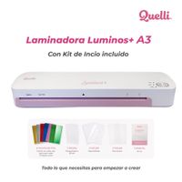 Laminadora térmica Luminos Plus Quelli Rosa A3 y Kit de Inicio