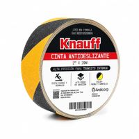 Cinta Antideslizante Knauff 2 Pulgadas x 20 Metros Alta Fricción Negro Amarillo