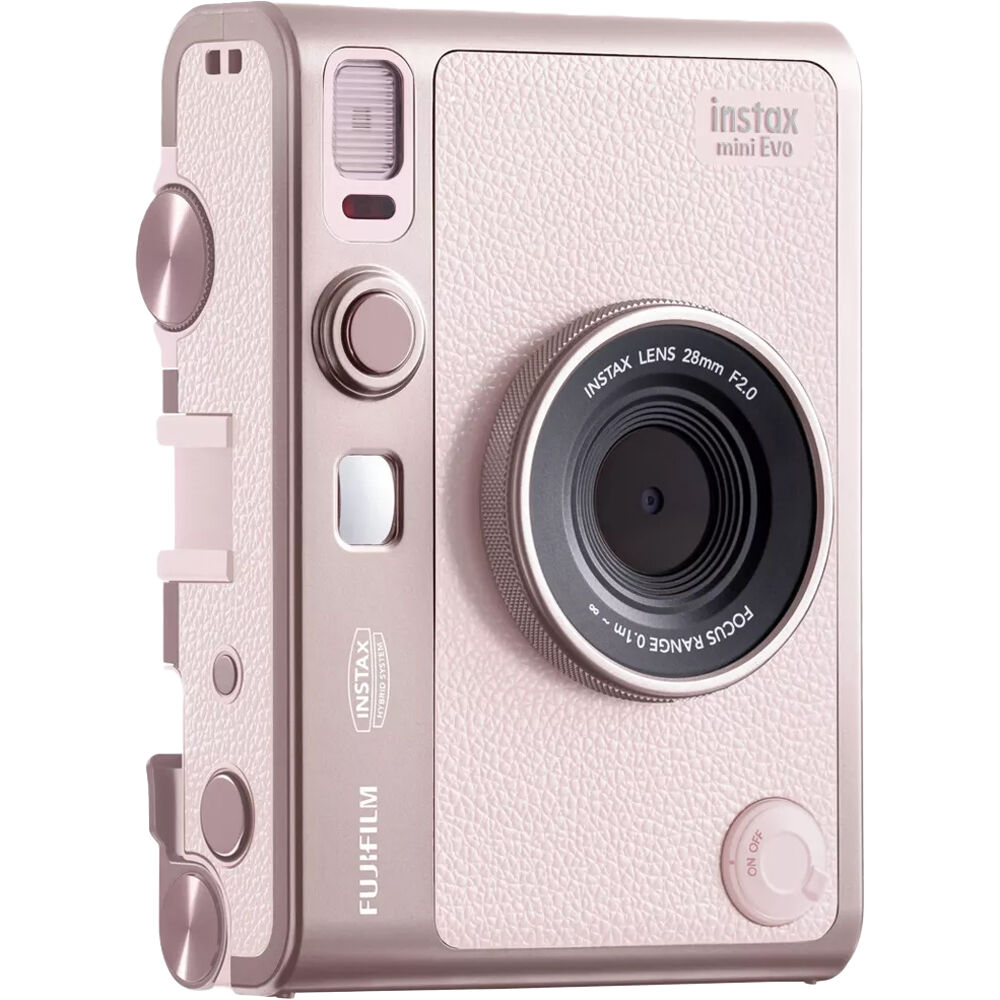 FUJIFILM instax mini EVO Cámara Instantánea Híbrida (Gentle Rose) - 10 Efectos de Lente