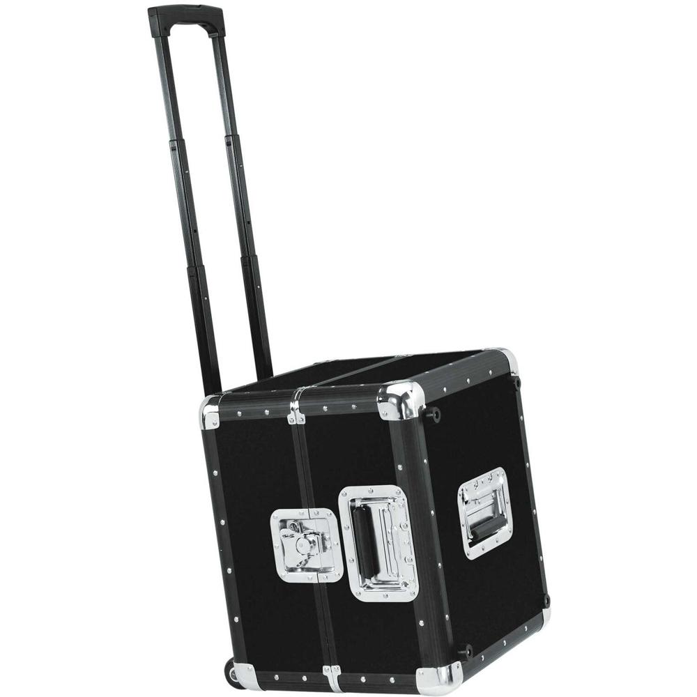 Reloop Trolley Record Case 120 - Maleta para 120 Discos, Estructura de Madera Recubierta d