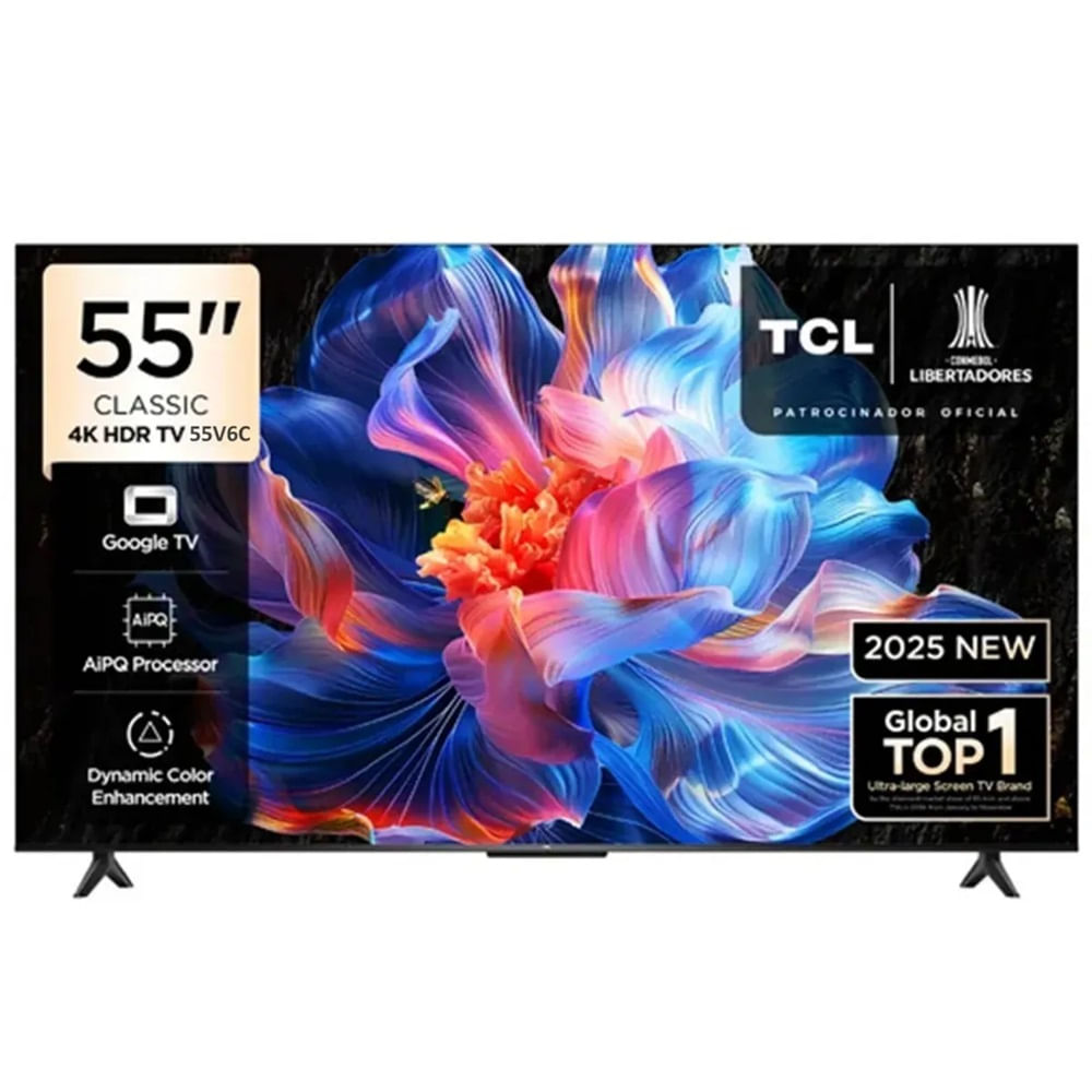 TELEVISOR TCL 55 4K UHD SMART TV CON GOOGLE TV 55V6C 2025