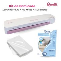 Laminadora Enmicadora A3 Quelli Luminos Rosa y 100 Micas A4
