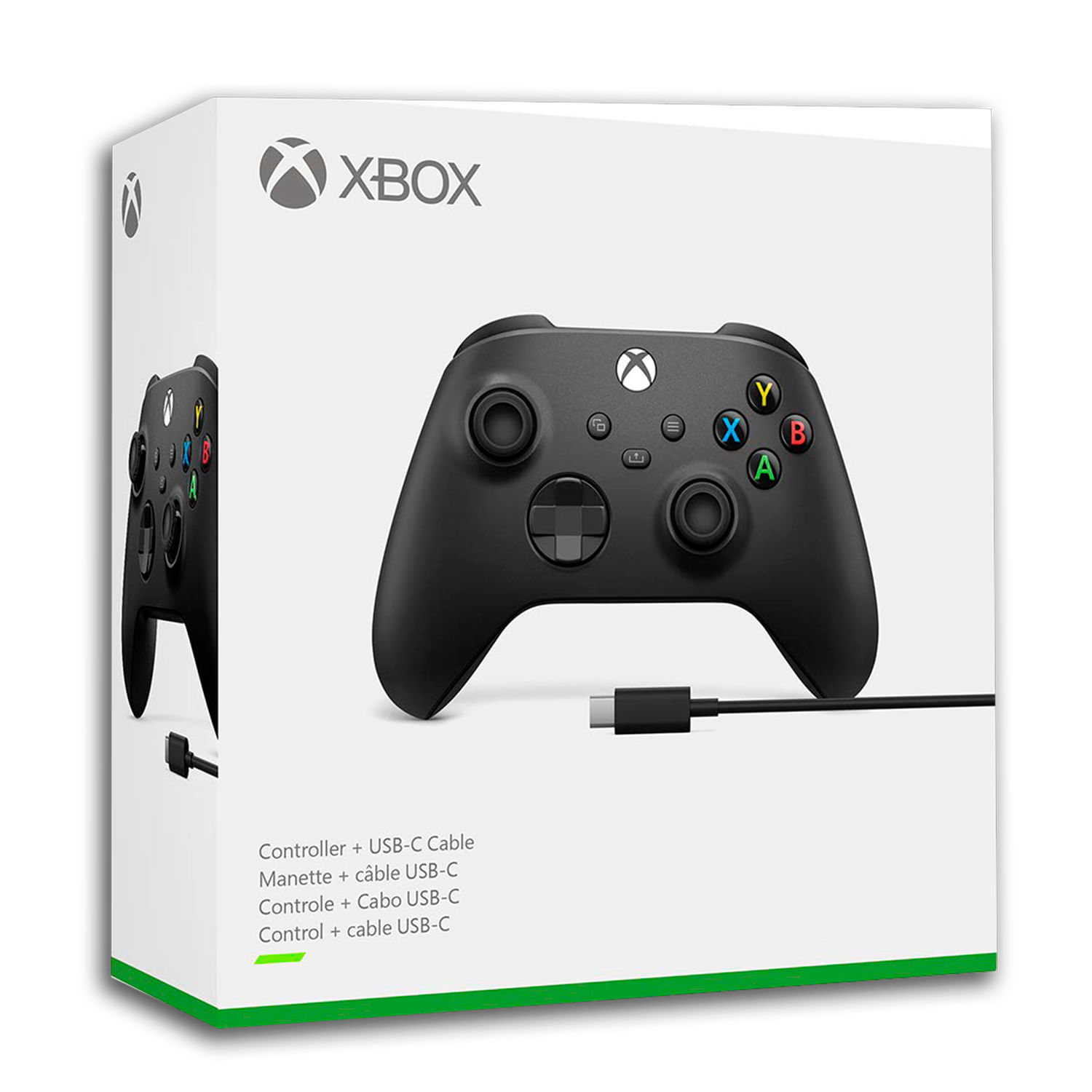 Mando de Xbox Series X-S más Cable USB-C - Negro