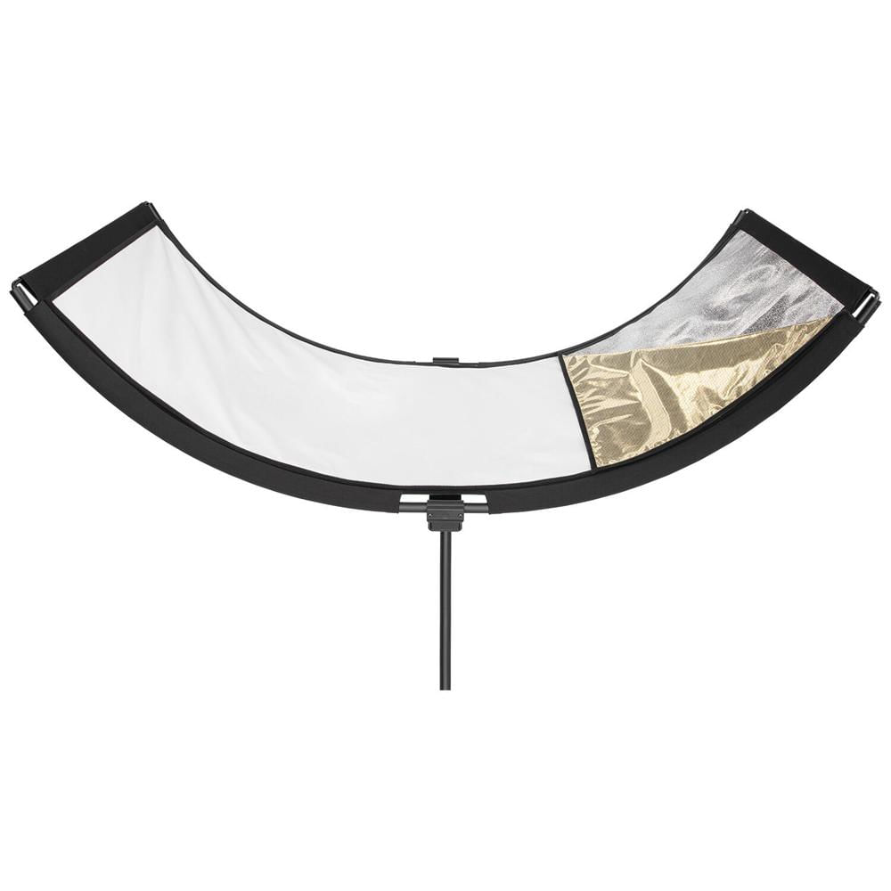 Westcott Eyelighter 3 Reflector Clamshell para Retratos con Tela Plateada, Blanca y de Luz
