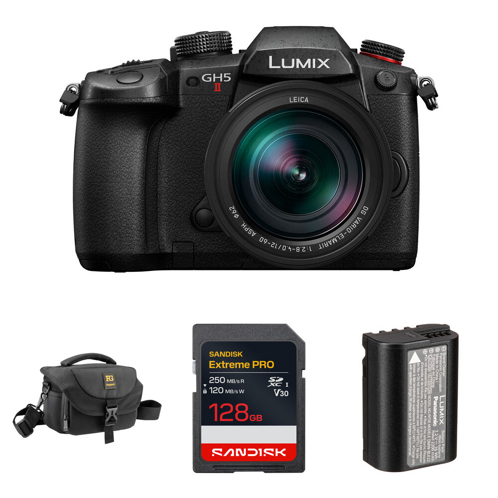 Panasonic LUMIX GH5 II Cámara Mirrorless con Lente DG Vario-Elmarit 12-60mm f/2.8-4 y Kit