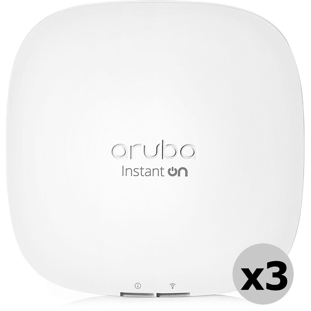 HPE Networking AP22 Punto de Acceso Doble Banda Wi-Fi 6 con Adaptador de 12V (Paquete de 3