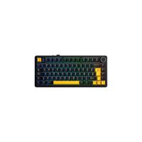 Teclado Gamer Aula F75 RGB Tri-modo Español Reaper Switch Negro/Amarillo