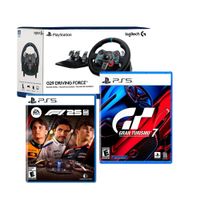Volante Logitech G29 con Pedales + Gran Turismo 7 + F1 2025 PlayStation 5