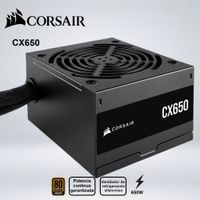 FUENTE DE ALIMENTACIÓN CORSAIR CX650 80 PLUS BRONZE DE 650 W