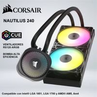 SISTEMA DE ENFRIAMIENTO LIQUIDO DE CPU NAUTILUS 240 RS ARGB BLACK