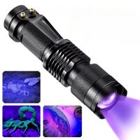 Linterna Uv Lampara Luz Negra Ultravioleta Led Zoom 395 nm Recargable