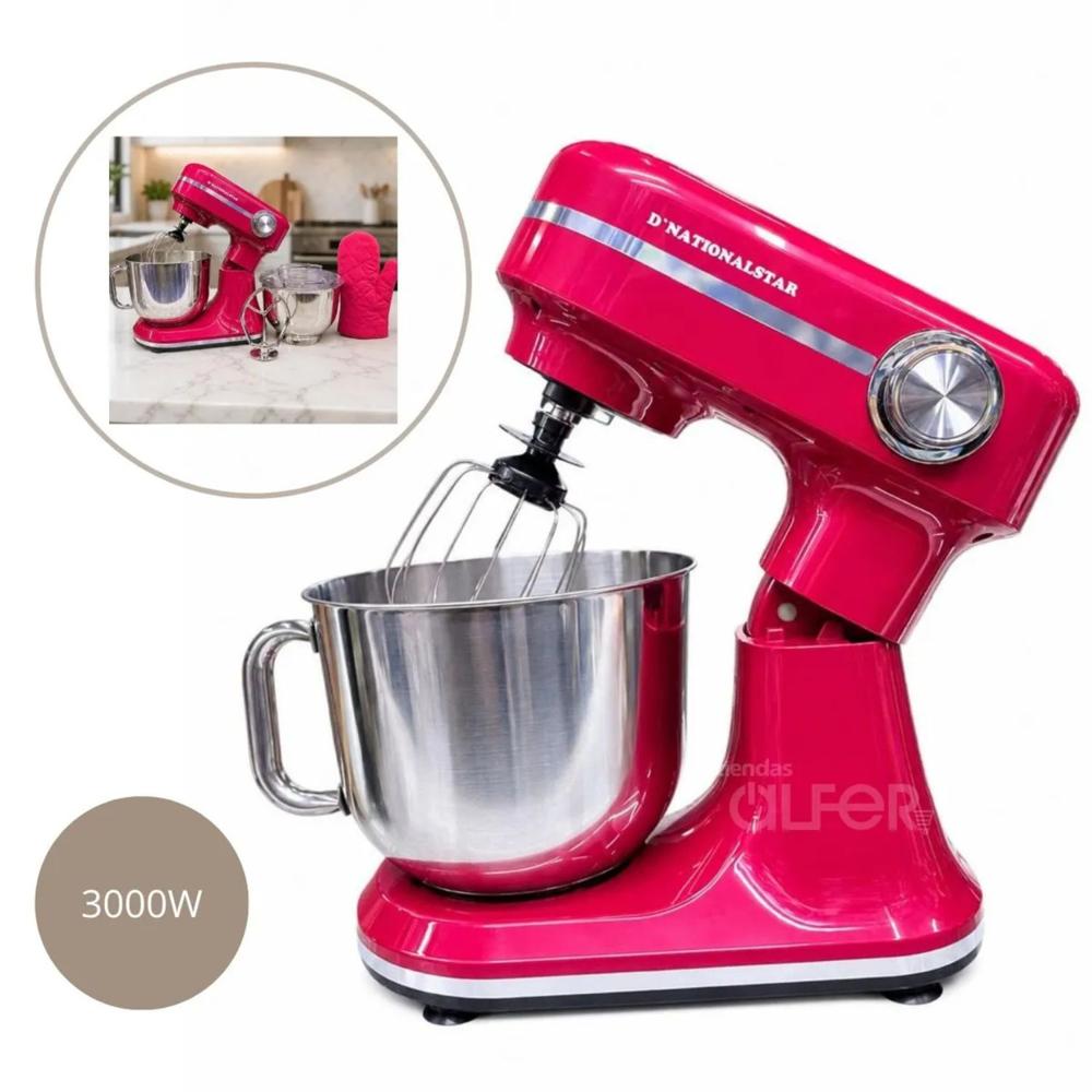 BATIDORA PLANETARIA DE 3000W DNATIONALSTAR ROJA