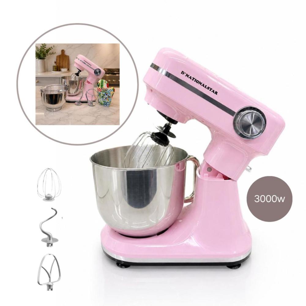 Batidora Profesional Planetaria de 3000 Watts Rosado