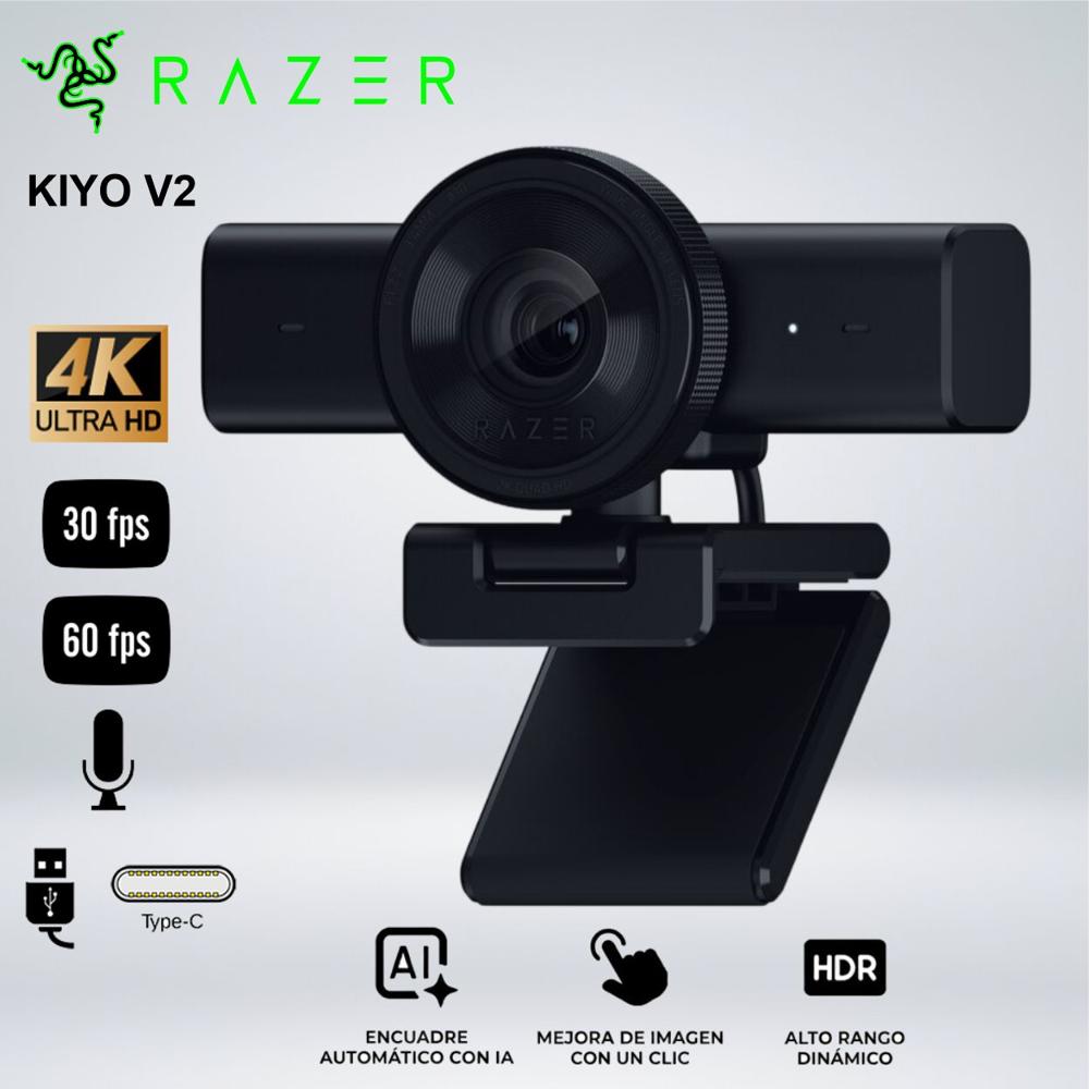 WEBCAM RAZER KIYO V2 -  PARA STREAMING ULTRA HD 4K 30FPS